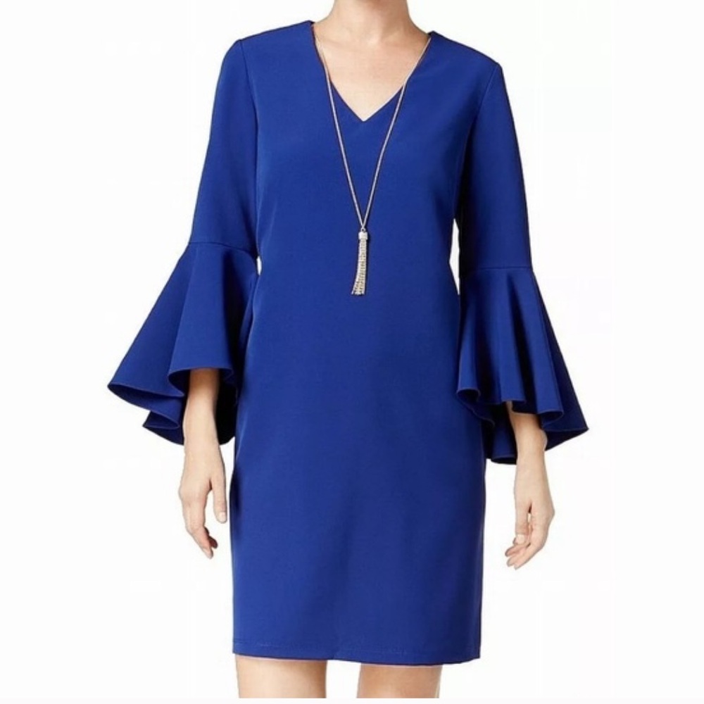 MSK Royal Blue‎ Long Sleeve Sheath Dress